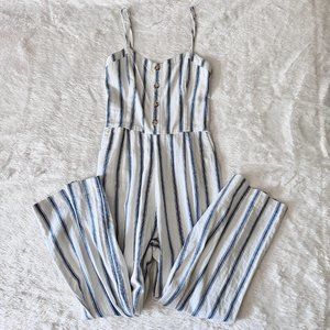 A&F Striped Sleeveless Jumpsuit